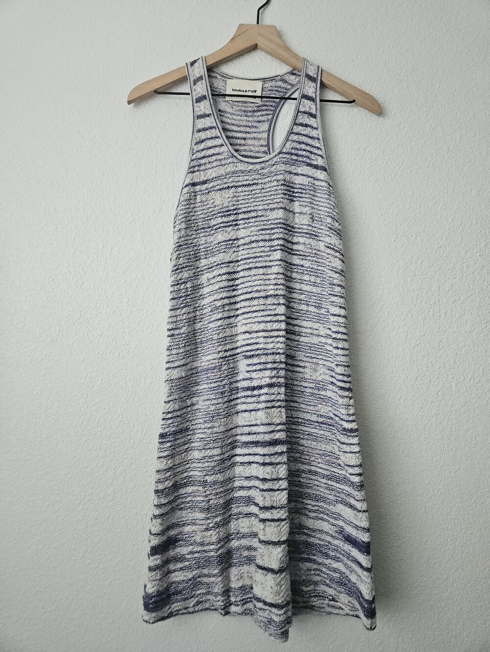 misha & puff 100% pima cotton space tye dye knit tank dress,  small  y2k 90s